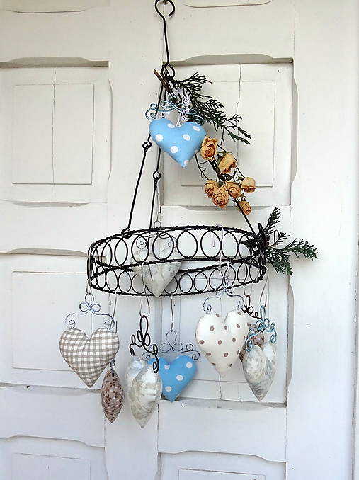 Dekorácie - vešiak - sušiak na bylinky - drotársky bylinkáč (Biela) - 16705842_