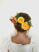 Ozdoby do vlasov - Kvetinové boho vlásenky "Frida" - 16706076_