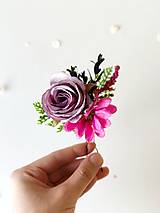 Ozdoby do vlasov - Kvetinové boho vlásenky "Frida" - 16706091_