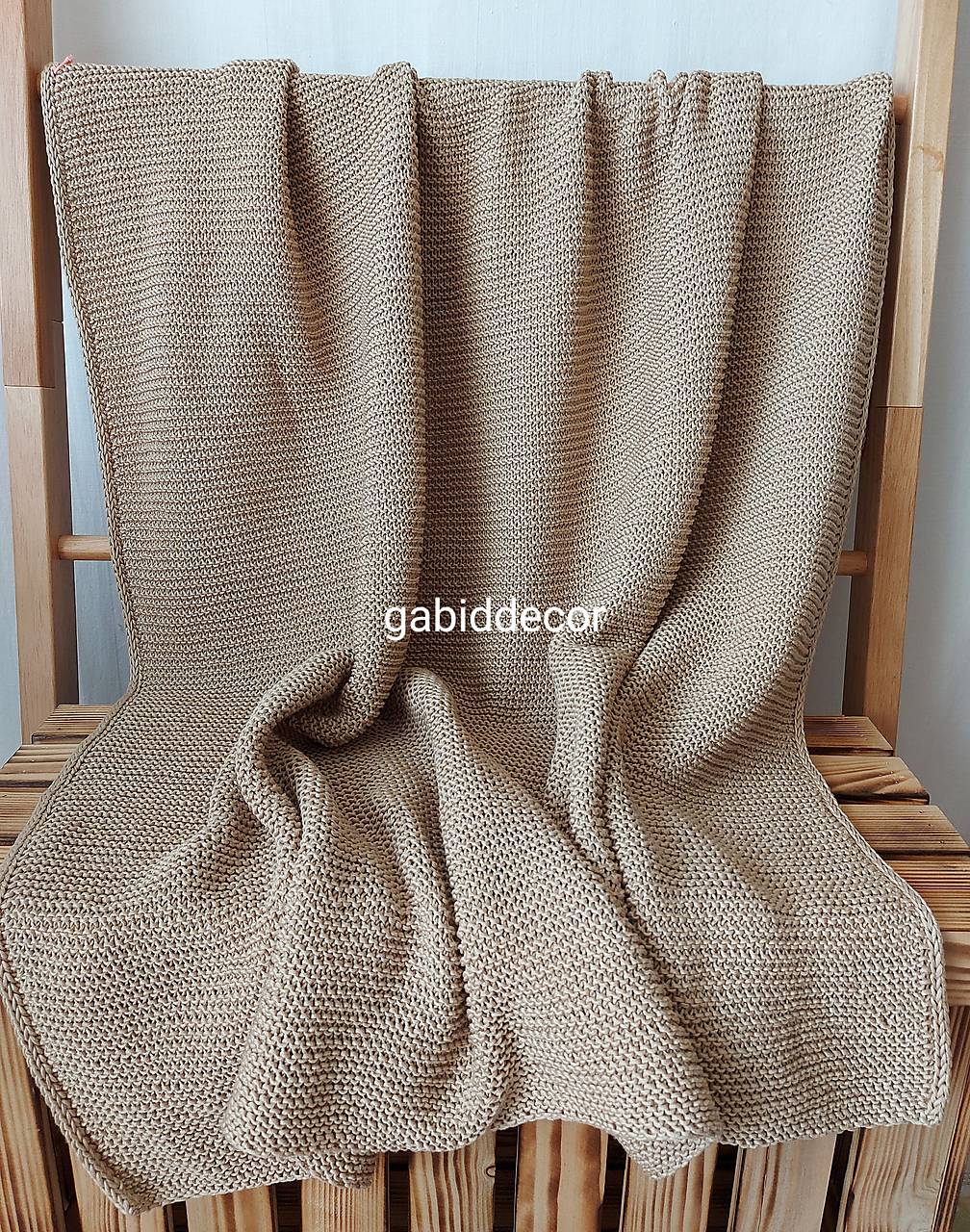 Detská bavlnená ručne pletená deka do kočíka, postieľky