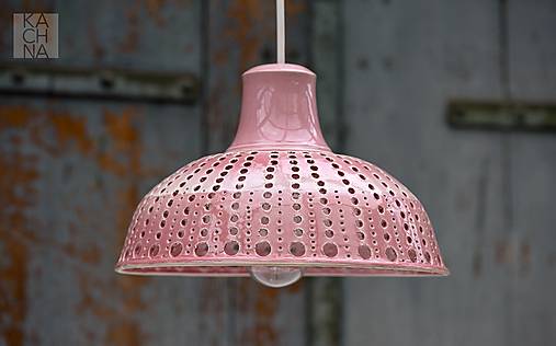 Svietidlá - Keramický lustr starorůžový – Radovan - 16710177_