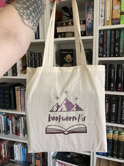 Iné tašky - Plátená taška bookwormKa - 16712159_