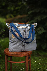 Nákupné tašky - UPCY taška z košele denim - 16713192_