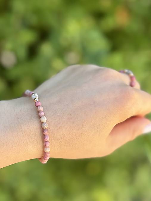 Sada Duševnej a Materiálnej hojnosti - Diamant a Rodonit-náramok a prsteň