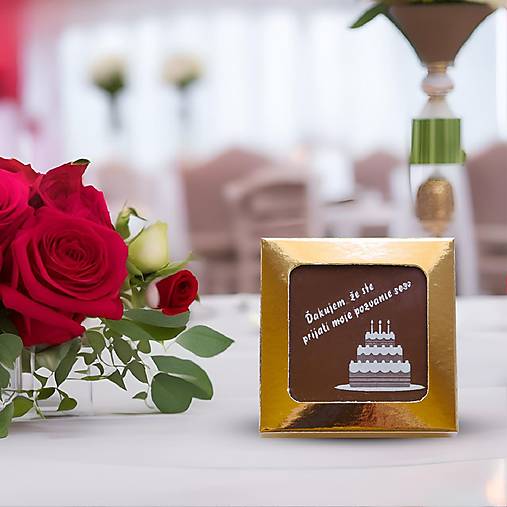 Sladkosti - Narodeninové čokoládky "ČOKOTABLIČKA" v škatuľke - 16714734_