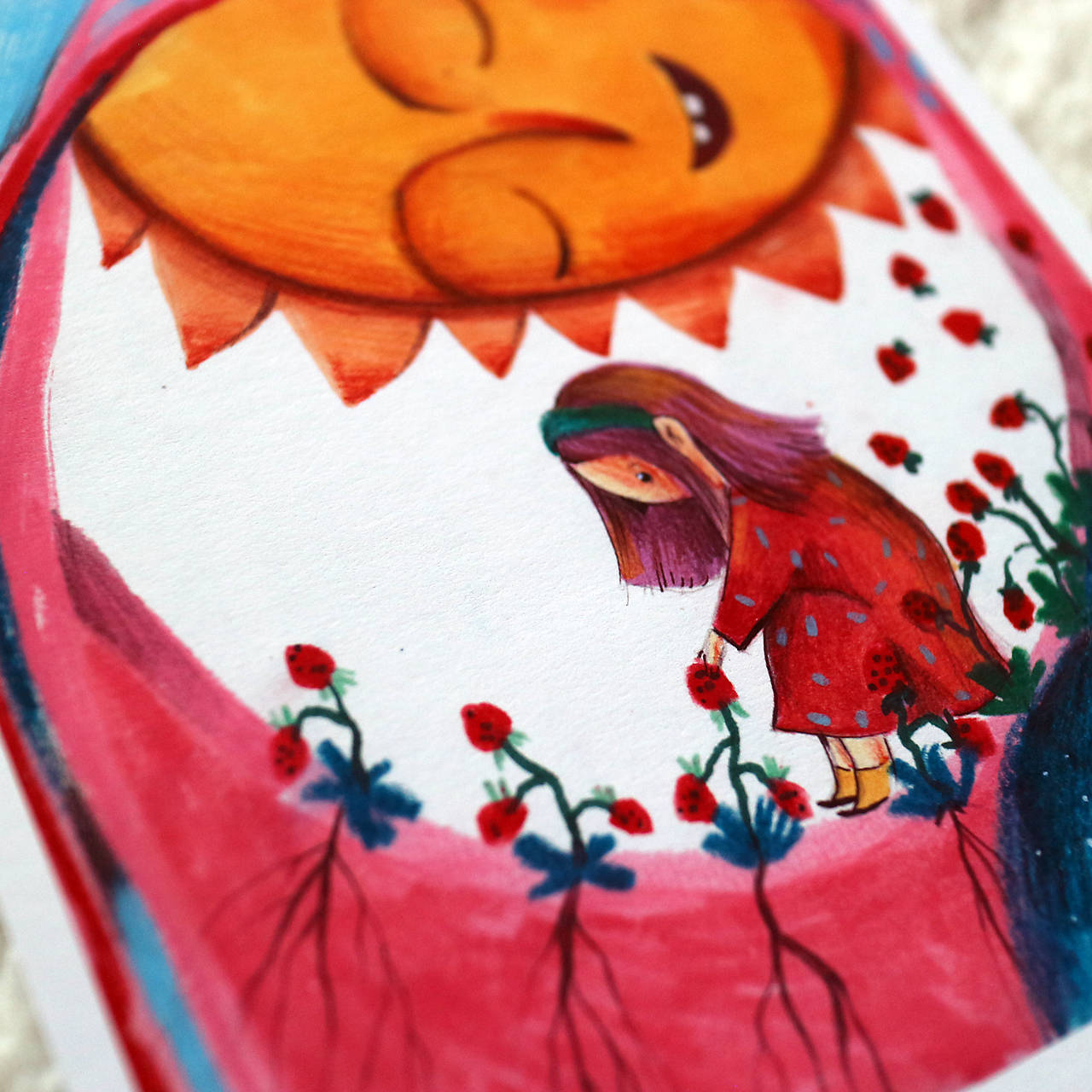 Slniečko, dáš si jahodku/ print (A4)