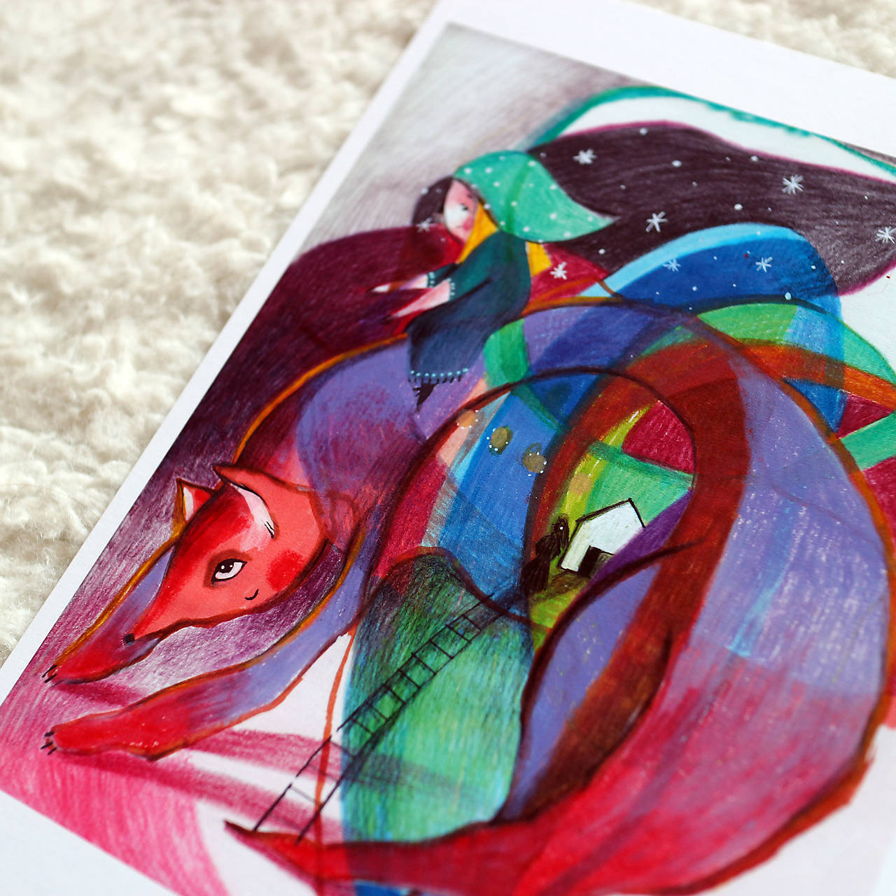 Dora domov, lampy svietia/ print (A4)