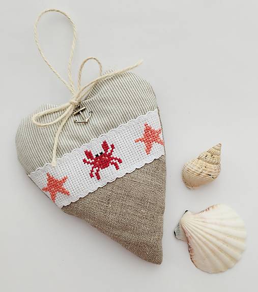 Dekorácie - Levanduľová dekorácia s morským dizajnom - 16718699_