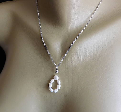 Náhrdelníky - Náhrdelník,nerez ocel , říční perličky - 16719002_