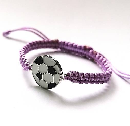 Náramky - Náramok futbal detský (fialová svetlá) - 16719865_