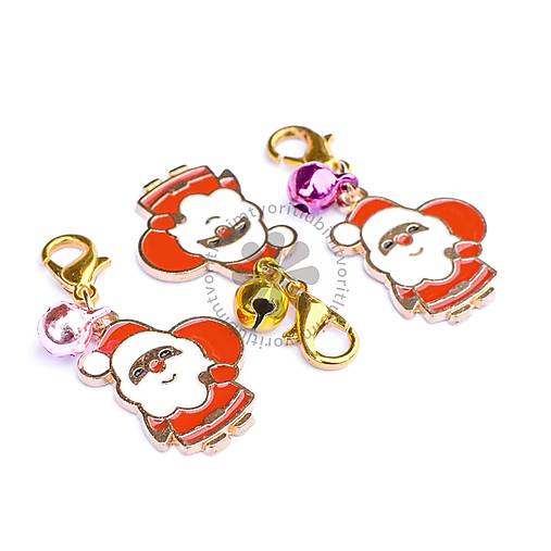 Komponenty - (3678) Santa so zvončekom, 15 x 20 mm - 1 ks - 16724010_
