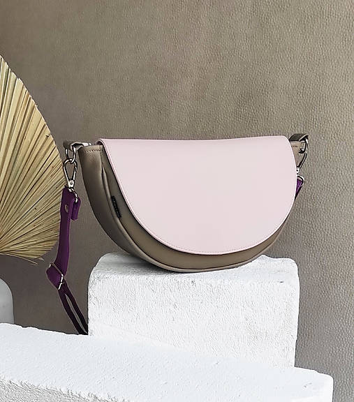 Kabelky - Ludo taupe s purpurovou - 16723061_