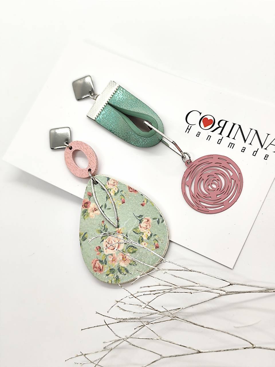 Asymetrické náušnice "Elodie" 