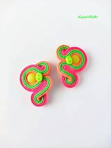 Náušnice - Lia soutache náušnice - 16723423_