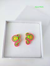 Náušnice - Lia soutache náušnice - 16723428_