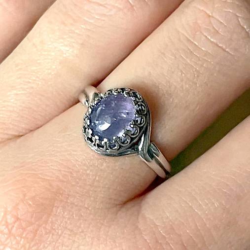 ZĽAVA 5% Tanzanite Filigree Silver Ag925 Ring / Strieborný prsteň s tanzanitom E002