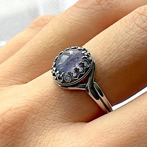 ZĽAVA 5% Tanzanite Filigree Silver Ag925 Ring / Strieborný prsteň s tanzanitom E002