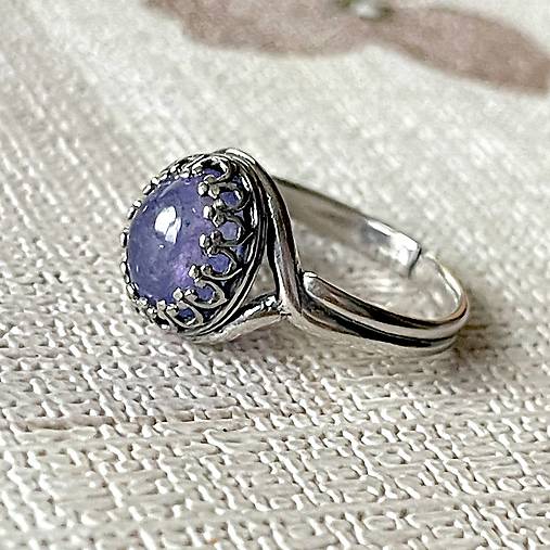 ZĽAVA 5% Tanzanite Filigree Silver Ag925 Ring / Strieborný prsteň s tanzanitom E002