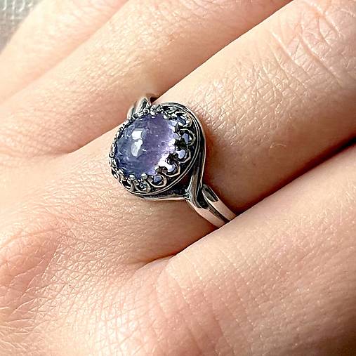 ZĽAVA 5% Tanzanite Filigree Silver Ag925 Ring / Strieborný prsteň s tanzanitom E002