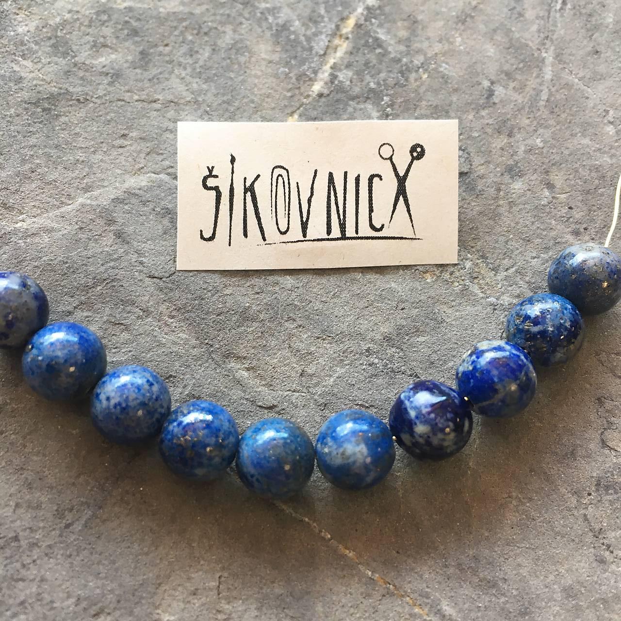 Lapis, minerálne korálky 8mm, cena za 10 ks, (m57)
