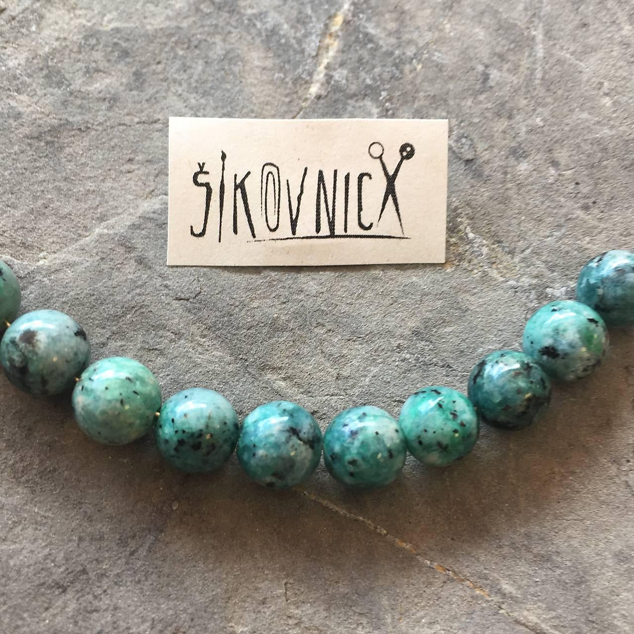 Jaspis, minerálne korálky 8mm, cena za 10 ks (m25)