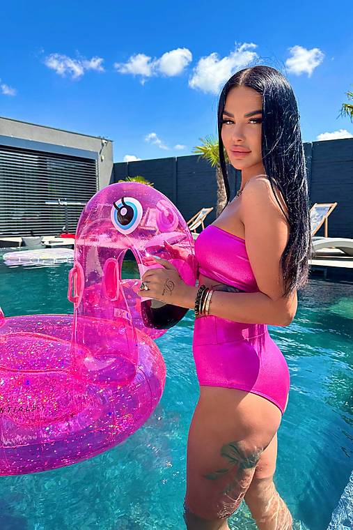 Plavky - TUBE HOLO PINK - 16724630_