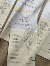  - Menu karta a nápojová karta na svadobný stôl - 16725016_