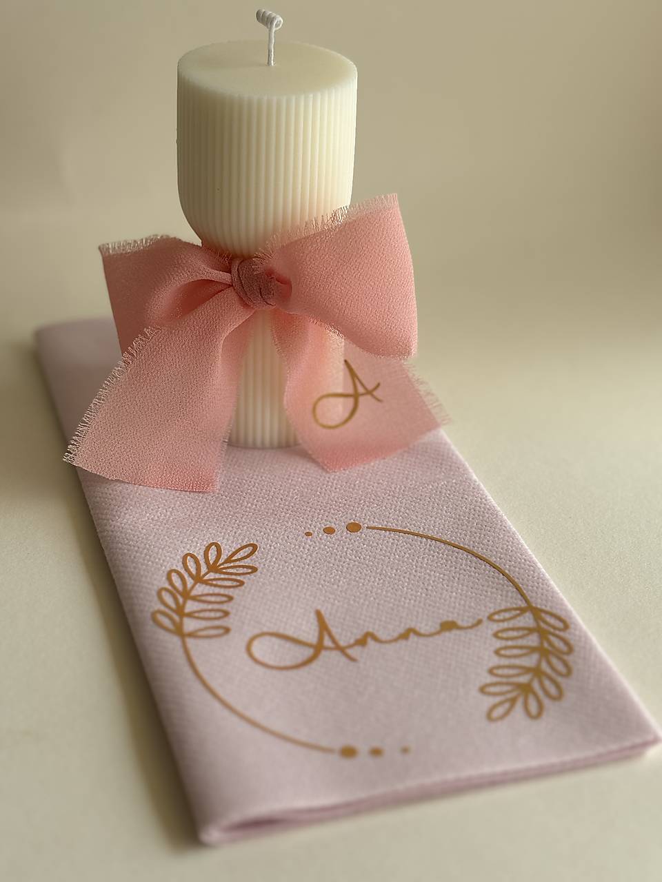 Set na krstnú tabuľu ružový 