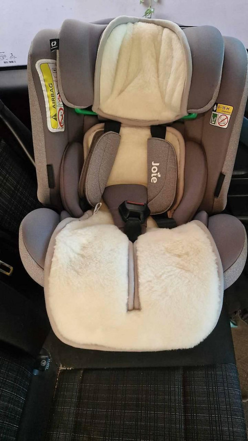 Detský textil - VLNIENKA Vložka proti poteniu do autosedačky JOIE i spin Multiway 100% Merino top super wash Natural - 16728625_