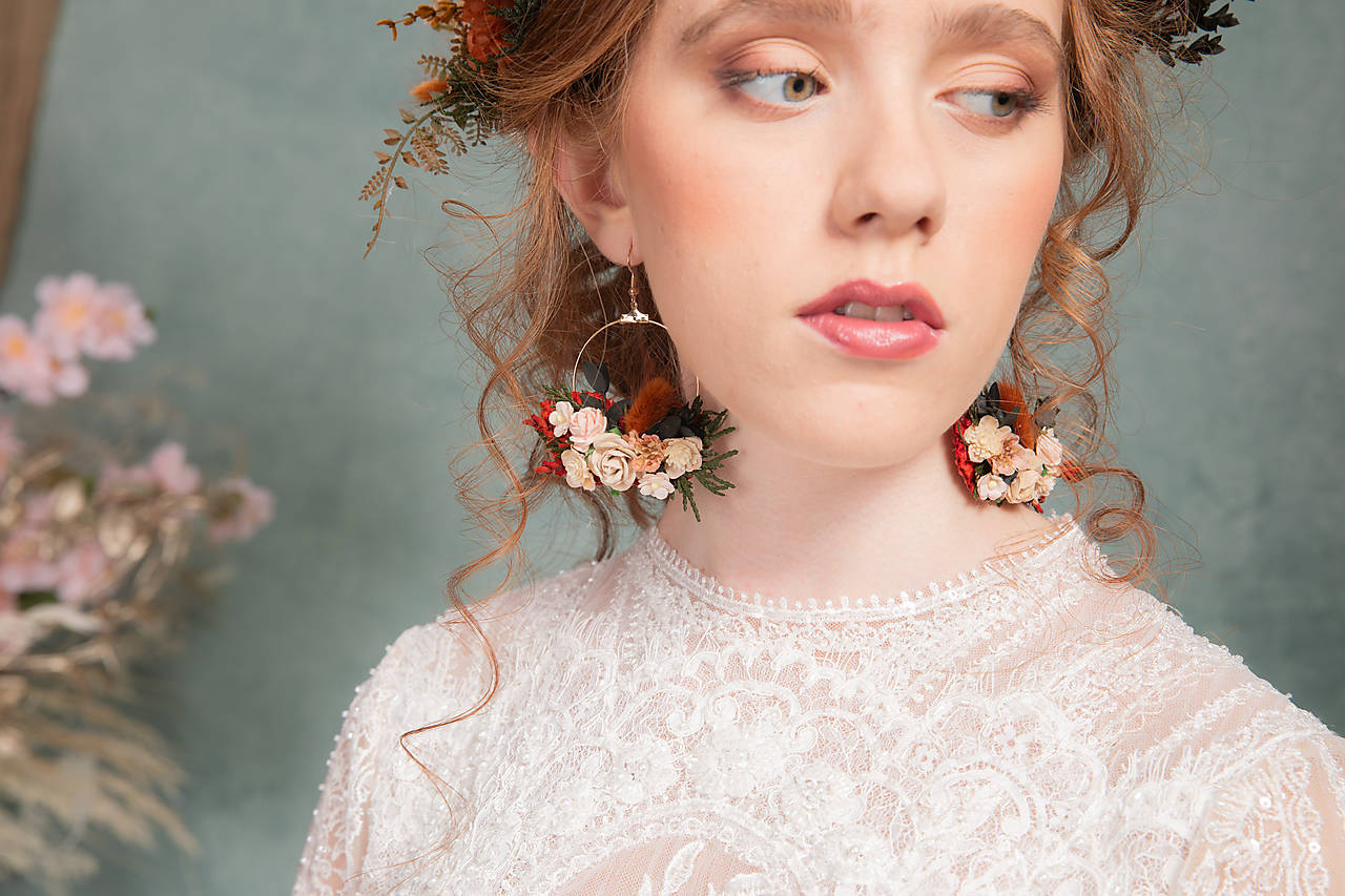 Kvetinové náušnice "pošepky stmievania" 