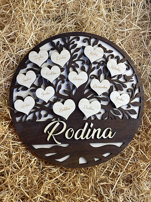 Dekorácie - Drevený rodinný strom. - 16731255_