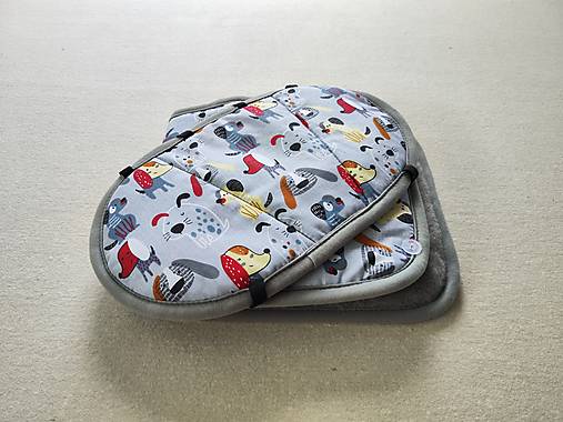 Detský textil - VLNIENKA Podložka do autosedačky  Joie i-harbour Signature 100% Merino Top Super wash Grey Psíčkovia - 16733971_