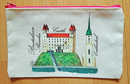 Taštičky - Vrecko na kozmetiku, peračník  (Béžová Bratislava) - 16734215_
