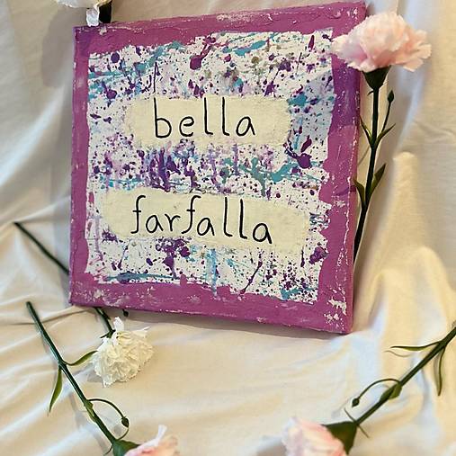 Obrazy - Bella Farfalla ( krasny motýľ) maľba  - 16734453_