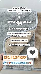 Úžitkový textil - VLNIENKA prehoz na gauč VELVET acryl Grey and Cappuccino dvojitý ušijeme podľa vlastných rozmerov - 16736685_