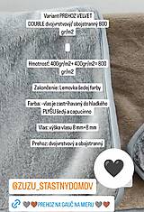 Úžitkový textil - VLNIENKA prehoz na gauč VELVET acryl Grey and Cappuccino dvojitý ušijeme podľa vlastných rozmerov - 16736687_