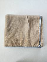 Úžitkový textil - VLNIENKA prehoz na gauč VELVET acryl Grey and Cappuccino dvojitý ušijeme podľa vlastných rozmerov - 16736697_
