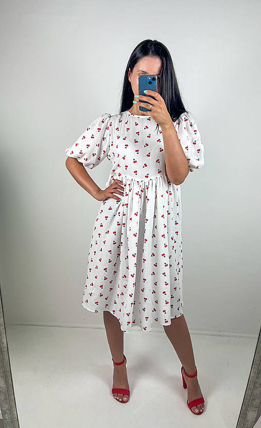 Šaty - Dámske mušelínové oversize šaty - 16735943_