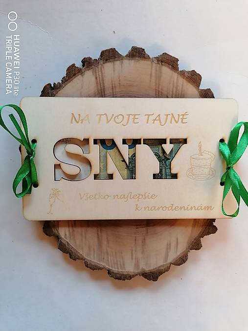 Papiernictvo - Drevena obalka k narodeninám _ Sny (Všeobecná obálka) - 16735929_