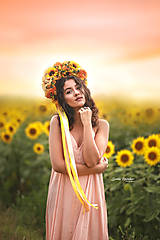 Ozdoby do vlasov - XXL  čelenka "Slnečnica” - 16737157_