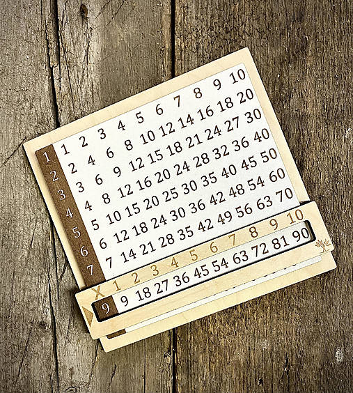 Hračky - Drevená násobilková tabuľka - 16736838_