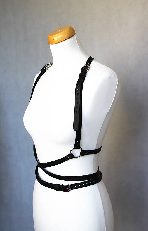 Opasky - Emilie Harness, dvakrát omotaný, kůže - 16739074_