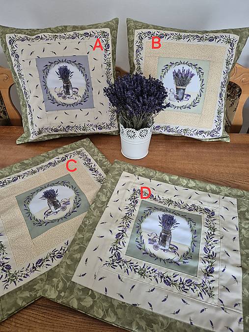 Úžitkový textil - Zelené vankúše Lavender sachet - 16741286_