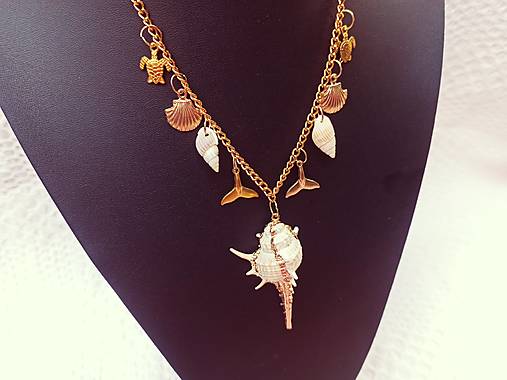 Náhrdelníky - Náhrdelník - Mušľa - 16743674_