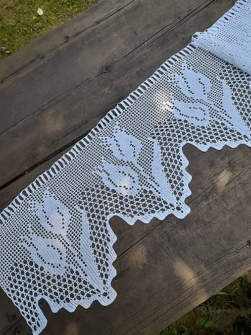 Úžitkový textil - háčkovaná záclonka - 16744789_