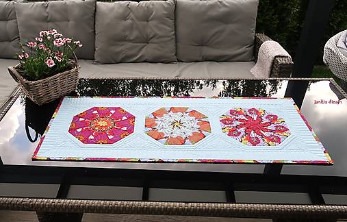 Úžitkový textil - Prestieranie/behúň s kaleidoskopmi - 16745564_