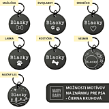 Pre zvieratá - Čierna nerezová známka pre psy a mačky - rôzne motívy (Nočný les) - 16743914_