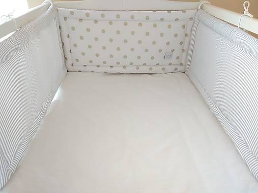 Plochý mantinel polovičný (Zlaté guličky/ pásiky)