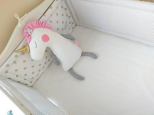 Plochý mantinel polovičný (Zlaté guličky/ pásiky)