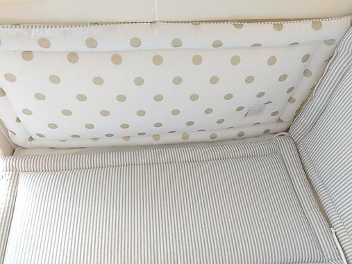 Plochý mantinel polovičný (Zlaté guličky/ pásiky)